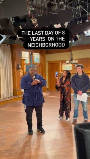 Tichina Arnold Instagram - A special moment before our last and final scene of @theneighborhood - This day is bittersweet…yet I am so Grateful. Thank you all for rocking with us. We could not have done this 8 year beautiful journey without YOU.