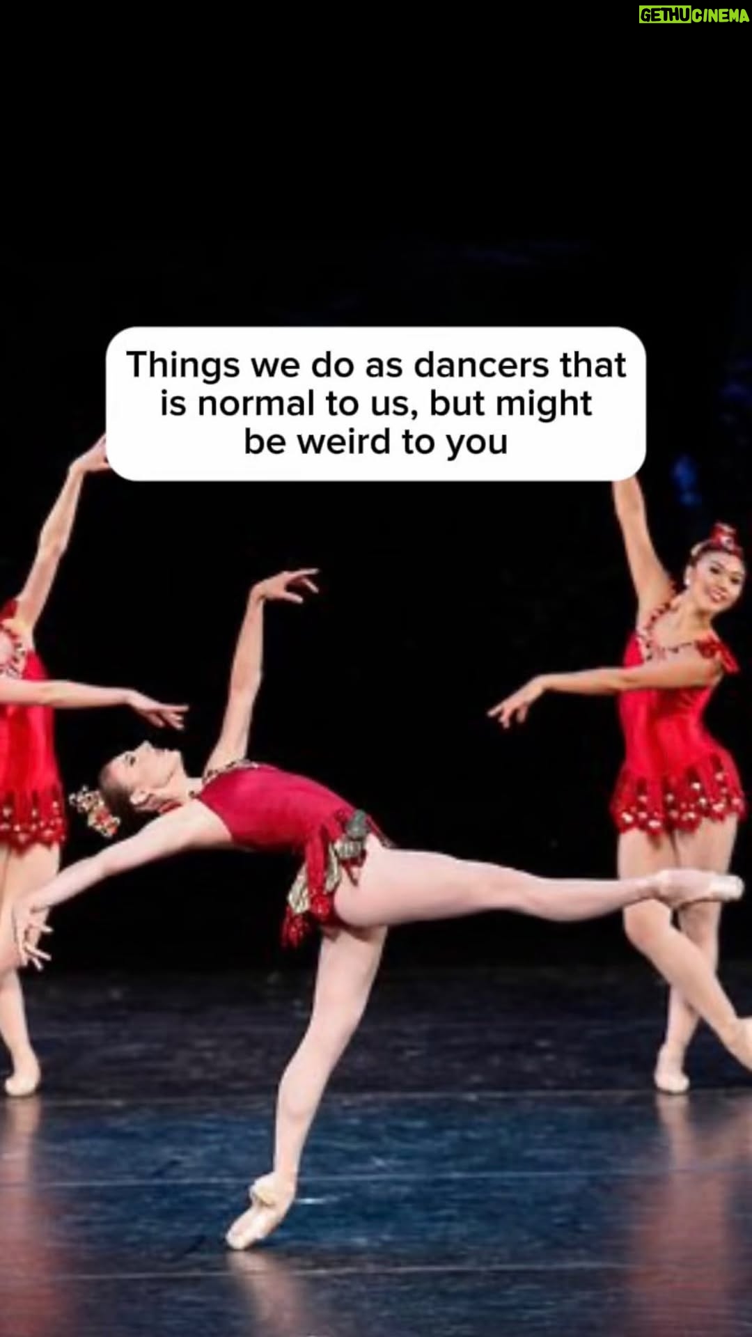 Tiler Peck - 17.4K Likes - 1) We tell each other “you have such good feet” and compare our corns with one another

2) We hang out in a side split like it’s totally normal while having a conversation

3) Have a weekly corn appointment with your podiatrist like it’s no big deal

4) Carry tools to roll out our tight calves and thighs that might look questionable (and a little naughty lol) to everyone else

5) Sew pointe shoes on a plane like you’re casually reading a book

#ballerina #ballet #dance #dancerthings #dancer

📸 @erinbaiano