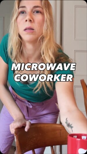 Tina Friml Instagram - The G.E hire.
#microwave #standup #sketch #tinafriml #workfromhome #coworkingspace