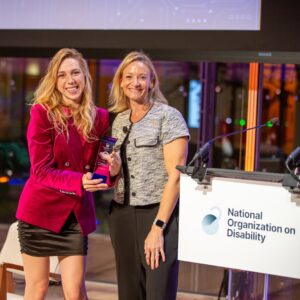 Tina Friml Instagram - It was an absolute honor to host for the National Organization on Disability (@disability.is.diversity) and to present Erica Thein, VP Guest Marketing Strategy at @target with the Robert David Hall Award for Authentic Disability Representation. LOOOVE @lachimusic and @miss.indi.robinson nailing it with their performance too.