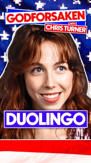 Tina Friml Instagram - @tinafriml is a victim of @duolingo and she’s finally speaking out 🤣
full episode at @godforsakenpod
#duolingo #comedy #funny #podcastclips #tinafriml
