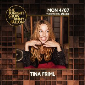 Tina Friml Instagram - 👀💙 Tune into @fallontonight this fine evening…
#fallontonight
