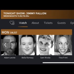 Tina Friml Instagram - 👀💙 Tune into @fallontonight this fine evening…
#fallontonight