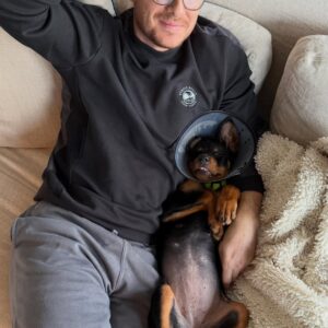 Tracy Spiridakos Instagram - You guys, this is Cali :) She was surrendered to a city shelter in California by her owner with a degloving injury, (when the skin is separated from the jaw bone) and was listed as an at risk pup. When my wonderful friend @kingaphilipps told us about her, Jesse and I knew right away we were adopting her. Problem was, we weren’t in California, couldn’t get back for a few days and this girl needed help right away. Kinga introduced us to Janay from @ashtreeranchrescue and she was incredible! She arranged for Cali to be picked up from the shelter and taken to a veterinary hospital for surgery. Then she took care of her for us until we could get back to California. Janay, thank you for all that you did for us, for Cali and for all the work you do at @ashtreeranchrescue you’re amazing. Kinga, thank you for bringing Cali into our lives. Cali, welcome to the family baby girl ❤️🐾