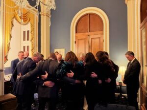 Tulsi Gabbard Instagram - The quiet moments are often the most important. Last night just before Cabinet members walked onto the House floor for the President’s State of the Union, we joined together in prayer, giving all thanks and praise to God, and praying for the clarity and strength to listen to Him, serve Him, and do His will.