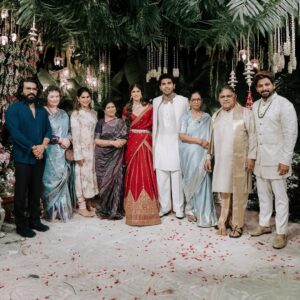 Upasana Kamineni Instagram - Finally got a picture after so long with the great Mr C 😆Thank you & Congratulations @allusirish & @naynikareddy3600 ! ❤️
What a beautiful ceremony — wishing both of you the very best 🤍✨
Nirmala aunty special ❤️ to u 🥰