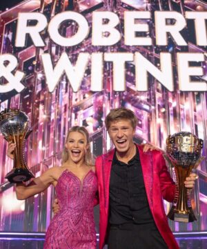 Witney Carson Instagram - Your Season 34 Dancing with the Stars champs 😭🥹 Sharing this title with all my boys (this means you too @robertirwinphotography ) is the ultimate gift. When God’s plan looks different from the one you had in mind, trust Him- it’s always better than you imagined. 🤍

#dwts #dwtsfinale #finale #robertirwin #witneycarson