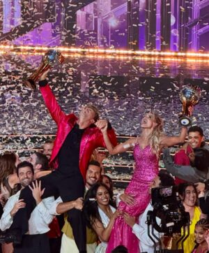 Witney Carson Instagram - Your Season 34 Dancing with the Stars champs 😭🥹 Sharing this title with all my boys (this means you too @robertirwinphotography ) is the ultimate gift. When God’s plan looks different from the one you had in mind, trust Him- it’s always better than you imagined. 🤍

#dwts #dwtsfinale #finale #robertirwin #witneycarson