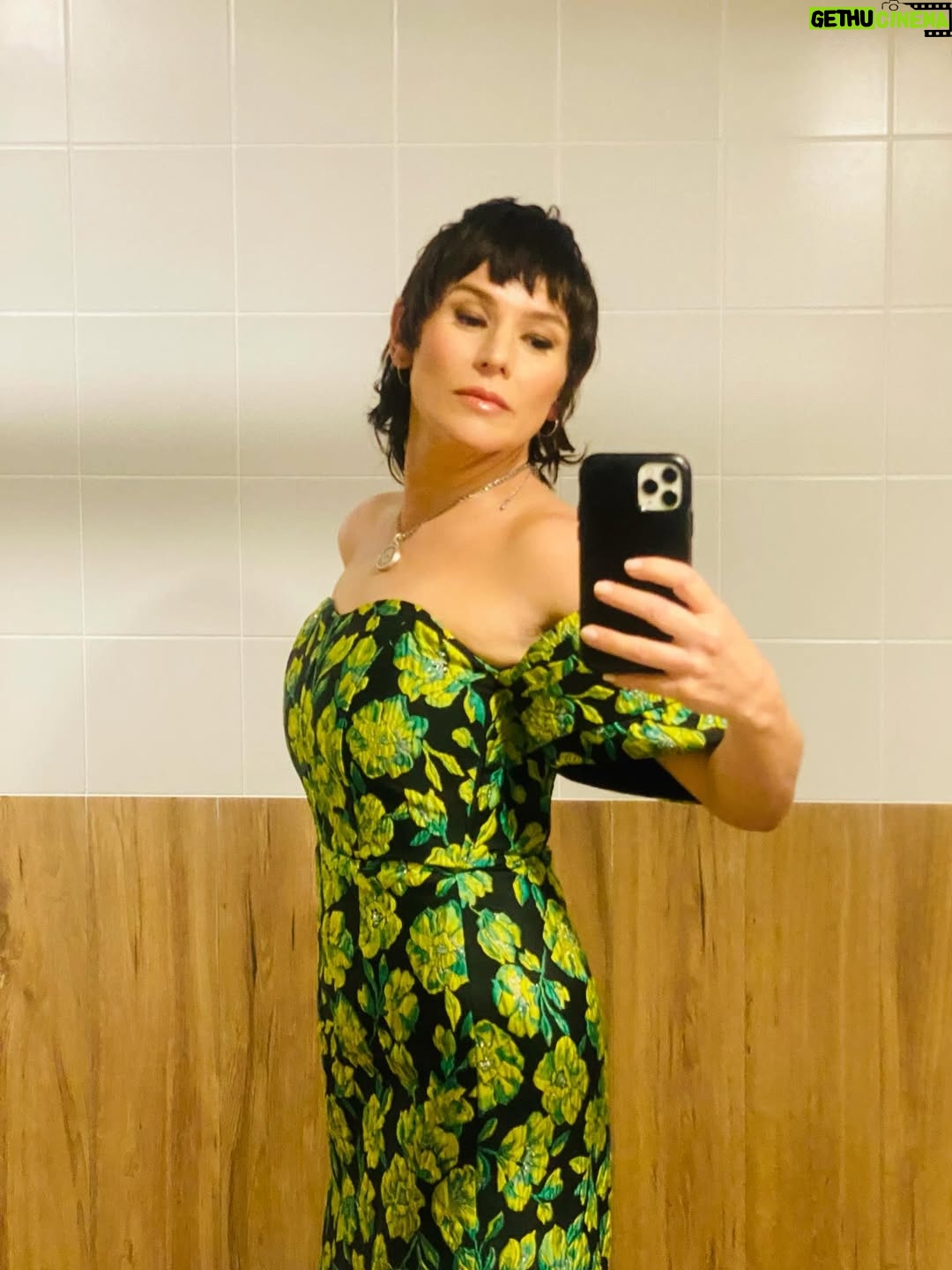 Yael Stone - 5.1K Likes - Grateful to the @aacta ‘s for the nomination congratulations to the Queen Deb Mailman on her win. There are no red carpet photos taken so i’m sharing the shameless photos you send to your sister when she wants to see the lewk.
 
PS. My sister @elanastoneworld actually made the necklace I’m wearing. She forged it from the sterling silver nipple protectors we both used breastfeeding our kids! The most thoughtful gift I’ve ever received ❤️ love you Lanzini

PPS. Thank you to @gentlemanspolish for the beautiful hair and makeup
