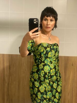 Yael Stone Instagram - Grateful to the @aacta ‘s for the nomination congratulations to the Queen Deb Mailman on her win. There are no red carpet photos taken so i’m sharing the shameless photos you send to your sister when she wants to see the lewk.
 
PS. My sister @elanastoneworld actually made the necklace I’m wearing. She forged it from the sterling silver nipple protectors we both used breastfeeding our kids! The most thoughtful gift I’ve ever received ❤️ love you Lanzini

PPS. Thank you to @gentlemanspolish for the beautiful hair and makeup