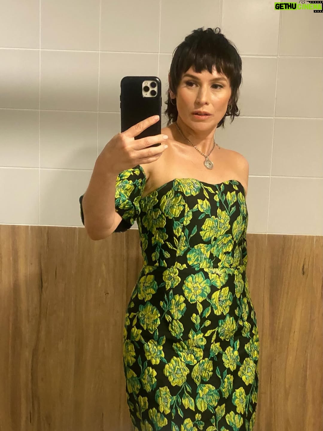 Yael Stone - 5.1K Likes - Grateful to the @aacta ‘s for the nomination congratulations to the Queen Deb Mailman on her win. There are no red carpet photos taken so i’m sharing the shameless photos you send to your sister when she wants to see the lewk.
 
PS. My sister @elanastoneworld actually made the necklace I’m wearing. She forged it from the sterling silver nipple protectors we both used breastfeeding our kids! The most thoughtful gift I’ve ever received ❤️ love you Lanzini

PPS. Thank you to @gentlemanspolish for the beautiful hair and makeup