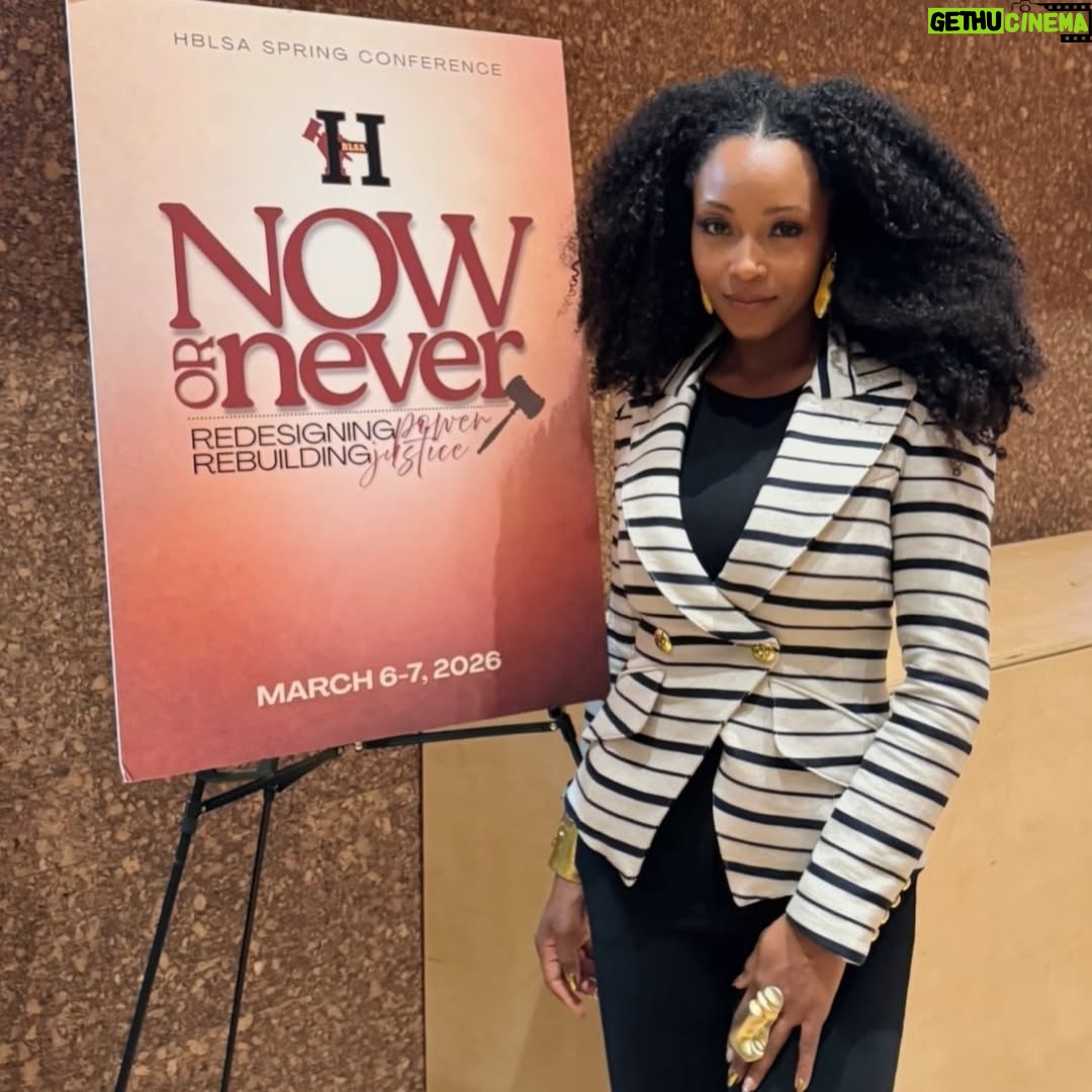 Yaya DaCosta - 8.5K Likes - To the Harvard Black Law Students Association, THANK YOU!
To every student and faculty member who challenged me with the most thought-provoking questions, thank you!
To my character, Andrea Freeman of “The Lincoln Lawyer”, thank you for the opportunity to play “make-believe” in a field that has fascinated me since undergrad at Brown.
And to that 20-year old version of myself, who could see herself on the stage of the United Nations just as much as on the stage of the Academy of Motion Picture Arts and Sciences… it’s all happening; thank you for staying the course.
To conference co-chairs Danielle Geathers and Christopher Egi, thank you so much for calling me in. 
To former US Attorney General, Loretta Lynch, thank you for your fearless leadership across your extraordinary career (and for our encouraging talk in the green room!).
To all of the amazing speakers, it was an honor to share the stage with you. 
And to the brilliant students devoting their time, energy and passion to the grueling process of law school… we need you!
As an artist and a dreamer, I know how important it is to align with the do-ers in positions of power, who’s task is to re-build, re-shape and re-structure systems, so that they can hold the new visions sustainably.
I feel so grateful and encouraged knowing that the future leaders of law, business, government, and civic life… look, sound, and feel like you.
🙏🏾